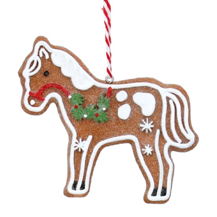 Gisela Graham Gingerbread Horse Resin Tree Decoration